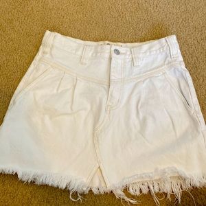 Free People white Jean skirt